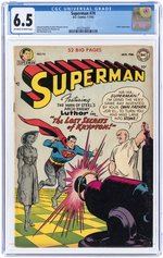 SUPERMAN #74 JANUARY-FEBRUARY 1952 CGC 6.5 FINE+.