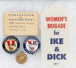 WOMAN POWER FOR EISENHOWER COLLECTION BUTTONS, SASHES, BADGE & MORE.
