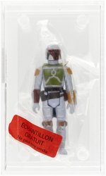 TRI-LOGO STAR WARS: RETURN OF THE JEDI (1984) - LOOSE ACTION FIGURE BOBA FETT UKG 85% (EURO-J BAGGIE/MECCANO RED STICKER).