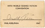 WORLDCON 1947 SCI-FI CONVENTION BADGE.