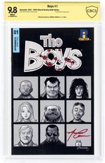 THE BOYS #1 2021 CBCS VERIFIED SIGNATURE 9.8 NM/MINT (RHODE ISLAND COMIC CON ALTERED REALITY B&W EDITION).