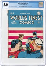 WORLD'S FINEST COMICS SUMMER 1942 CGC 3.0 GOOD/VG.