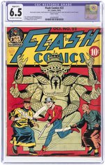 FLASH COMICS #22 OCTOBER 1941 CGC RESTORED SLIGHT (B-1) 6.5 FINE+.