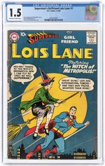 SUPERMAN'S GIRLFRIEND LOIS LANE #1 MARCH-APRIL 1958 CGC 1.5 FAIR/GOOD.