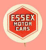 "ESSEX MOTOR CARS" RARE LOGO BUTTON FROM POTTER COLLECTION.