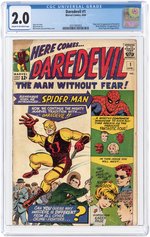 DAREDEVIL #1 APRIL 1964 CGC 2.0 GOOD (FIRST DAREDEVIL).