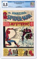 AMAZING SPIDER-MAN #13 JUNE 1964 CGC 5.5 FINE- (FIRST MYSTERIO).