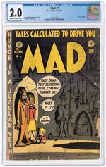 MAD #1 OCTOBER-NOVEMBER 1952 CGC 2.0 GOOD.