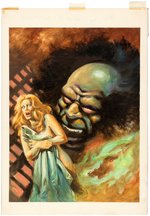 SOS #49 SPANISH HORROR COMIC BOOK COVER ORIGINAL ART.