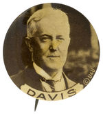 “DAVIS” SUPERIOR EXAMPLE OF 1920 PORTRAIT BUTTON.