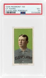 1909-11 T206 PIEDMONT 150 CY YOUNG (HOF) PORTRAIT PSA 3.5 VG+.