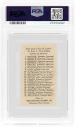 1909 E95 PHILADELPHIA CARAMEL HONUS WAGNER (HOF) PSA 2 GOOD.