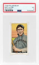 1909-11 T206 POLAR BEAR NAP LAJOIE (HOF) W/BAT PSA 3 VG.