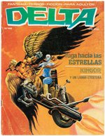 DELTA #48 SPANISH SCI-FI MAGAZINE COVER ORIGINAL ART PAINTING & PRELIMINARY PENCILS BY COLLS NADAL.