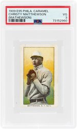 1909 E95 PHILADELPHIA CARAMEL CHRISTY MATTHEWSON (HOF) (MATHEWSON) PSA 3 VG.