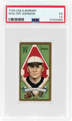 1911 T205 GOLD BORDER POLAR BEAR WALTER JOHNSON (HOF) PSA 1.5 FAIR.