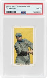 1910 E93 STANDARD CARAMEL CY YOUNG (HOF) PSA 2 GOOD.