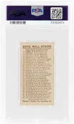 1910 E93 STANDARD CARAMEL CY YOUNG (HOF) PSA 2 GOOD.