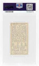 1911 T205 GOLD BORDER POLAR BEAR EDDIE COLLINS (HOF) OPEN MOUTH PSA 2 GOOD.