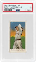 1909 E90-1 AMERICAN CARAMEL CHRISTY MATTHEWSON (HOF) (MATHEWSON) PSA 1.5 FAIR.