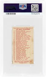 1910 E96 PHILADELPHIA CARAMEL NAP LAJOIE (HOF) PSA 2 GOOD.