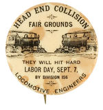 TRAIN ENGINE COLLISION LABOR DAY EVENT CIRCA 1900 FROM THE POTTER COLLECTION.