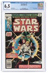 STAR WARS #1 JULY 1977 CGC 6.5 FINE+ (NEWSSTAND EDITION).