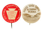 PAIR OF PENNSYLVANIA RAILROAD BUTTONS FROM THE POTTER COLLECTION.