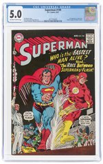 SUPERMAN #199 AUGUST 1967 CGC 5.0 VG/FINE (FIRST SUPERMAN VS. FLASH RACE).