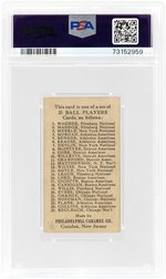 1909 E95 PHILADELPHIA CARAMEL JOHNNY EVERS (HOF) PSA 3 VG.