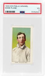 1909 E95 PHILADELPHIA CARAMEL EDDIE PLANK (HOF) PSA 3 VG.