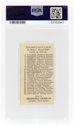 1909 E95 PHILADELPHIA CARAMEL EDDIE PLANK (HOF) PSA 3 VG.