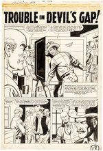 TWO GUN KID #42 COMPLETE FOUR PAGE STORY ORIGINAL ART BY JACK KELLER.