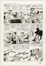 GUNSMOKE WESTERN #74 COMPLETE 13 PAGE STORY ORIGINAL ART BY JACK KELLER.