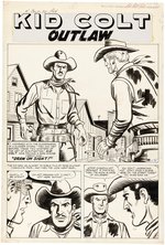 KID COLT OUTLAW #72 COMPLETE ISSUE STORY PAGES ORIGINAL ART BY JACK KELLER.