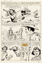 KID COLT OUTLAW #77 COMPLETE FIVE PAGE STORY ORIGINAL ART BY JACK KELLER.