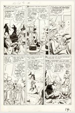 KID COLT OUTLAW #111 COMPLETE CHAPTER 2 OF 3 ORIGINAL ART PAGES BY JACK KELLER.