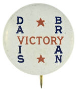 OUTSTANDING CONDITION RARE NAME BUTTON FOR “DAVIS/BRYAN/VICTORY.”