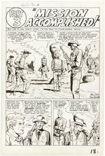 KID COLT OUTLAW #111 COMPLETE CHAPTER 3 OF 3 ORIGINAL ART PAGES BY JACK KELLER.