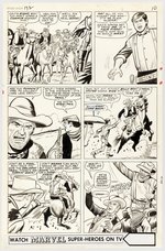 KID COLT OUTLAW #132 COMPLETE 17 PAGE COVER STORY ORIGINAL ART BY JACK KELLER.