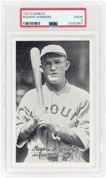 1921 EXHIBITS ROGERS HORNSBY (HOF) PSA 2 GOOD.