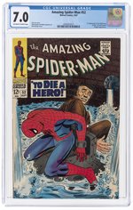 AMAZING SPIDER-MAN #52 SEPTEMBER 1967 CGC 7.0 FINE/VF (FIRST JOE ROBERTSON).