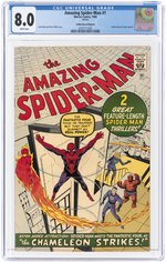 GOLDEN RECORD REPRINT - AMAZING SPIDER-MAN #1 1966 CGC 8.0 VF.