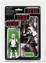 PALITOY STAR WARS: RETURN OF THE JEDI (1983) - BIKER SCOUT TRI-LOGO 70 BACK AFA 85 NM+.