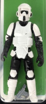 PALITOY STAR WARS: RETURN OF THE JEDI (1983) - BIKER SCOUT TRI-LOGO 70 BACK AFA 85 NM+.