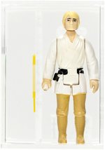 GLASSLITE STAR WARS: O PODER DA FORÇA/THE POWER OF THE FORCE (1988) - LOOSE ACTION FIGURE LUKE SKYWALKER AFA 80 NM.