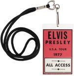 ELVIS PRESLEY USA TOUR 1977 ALL ACCESS BADGE.