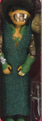 G.I. JOE (1986) - SERPENTOR, COBRA EMPEROR WITH AIR CHARIOT SERIES 5 AFA 80 NM (YELLOW NECK).