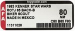 STAR WARS: RETURN OF THE JEDI (1983) - BIKER SCOUT 65 BACK-B AFA 80 NM (MADE IN MEXICO).