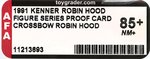 ROBIN HOOD: PRINCE OF THIEVES (1991) - CROSSBOW ROBIN HOOD 8 BACK PROOF CARD AFA 85+ NM+.